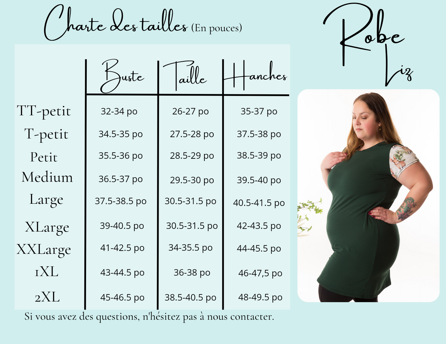Robe Liz, Confection sur mesure