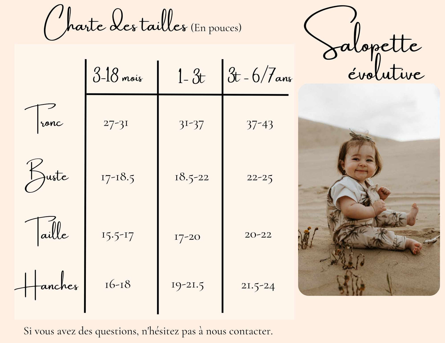 Salopette évolutive, Confection sur mesure