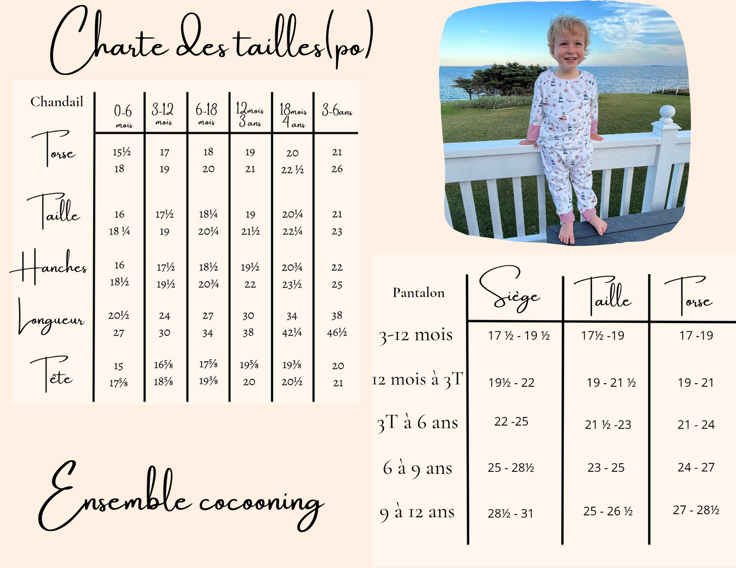 Ensemble Cocooning 2 pièces, confection sur mesure