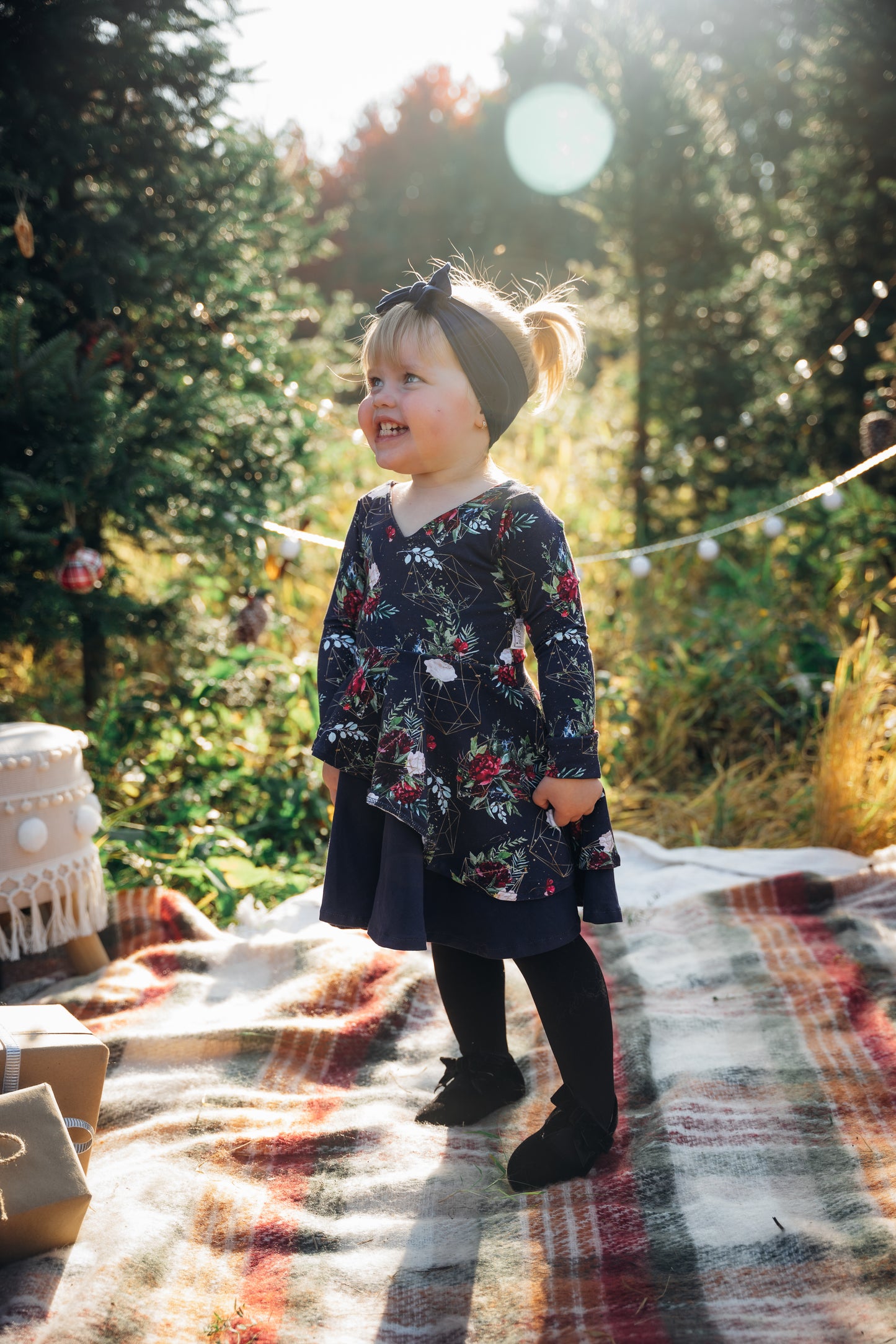 Robe beauté festive #3 motif et marine Noël