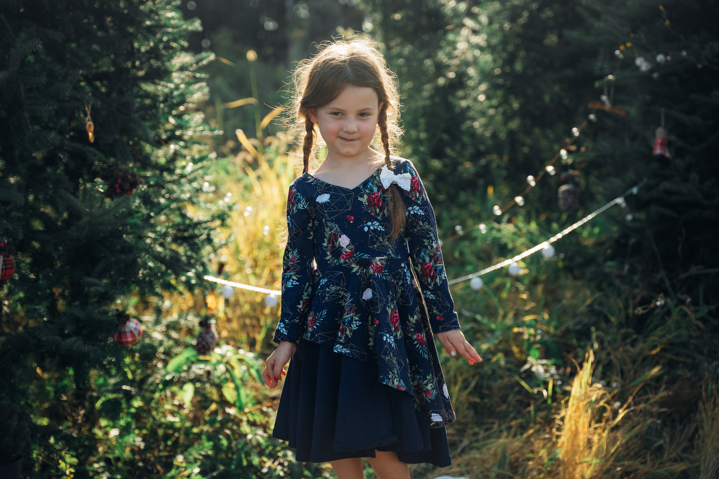 Robe beauté festive #3 motif et marine Noël